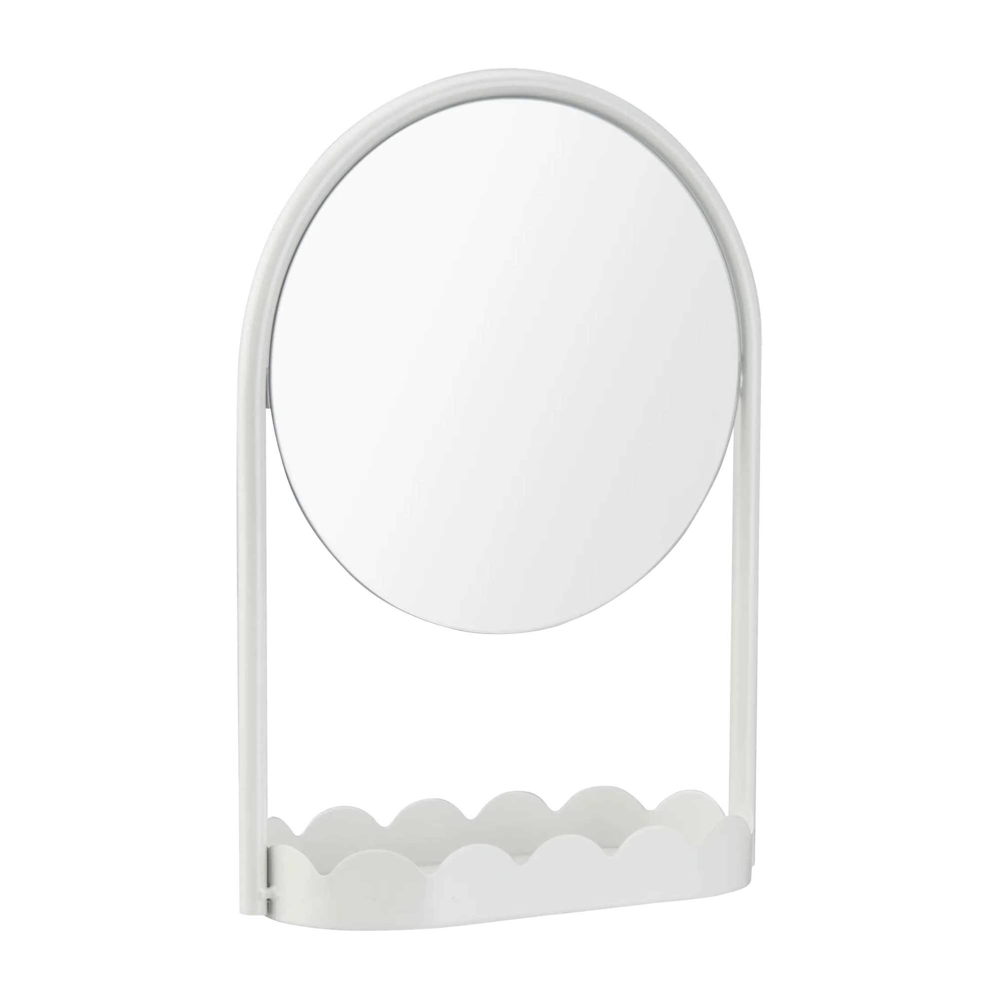 Table Mirror with Scalloped Base mysite