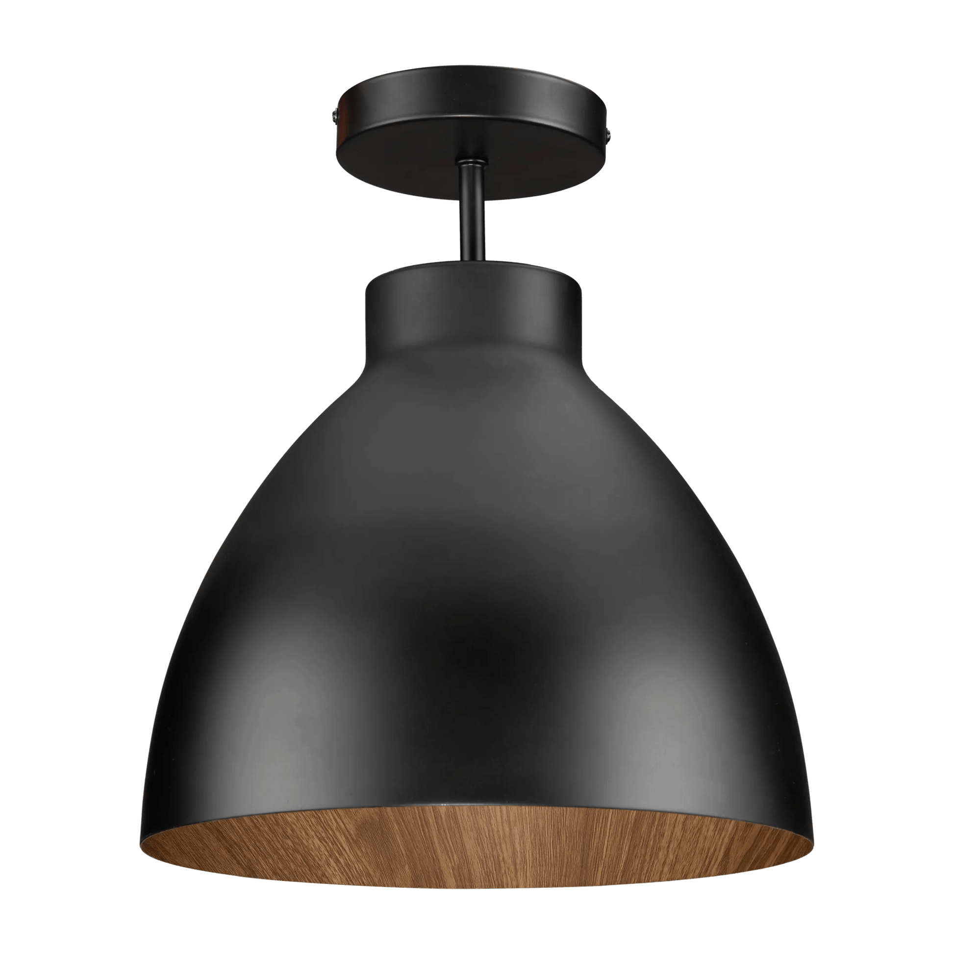 Black Ceiling Lamp with Walnut Interior mysite