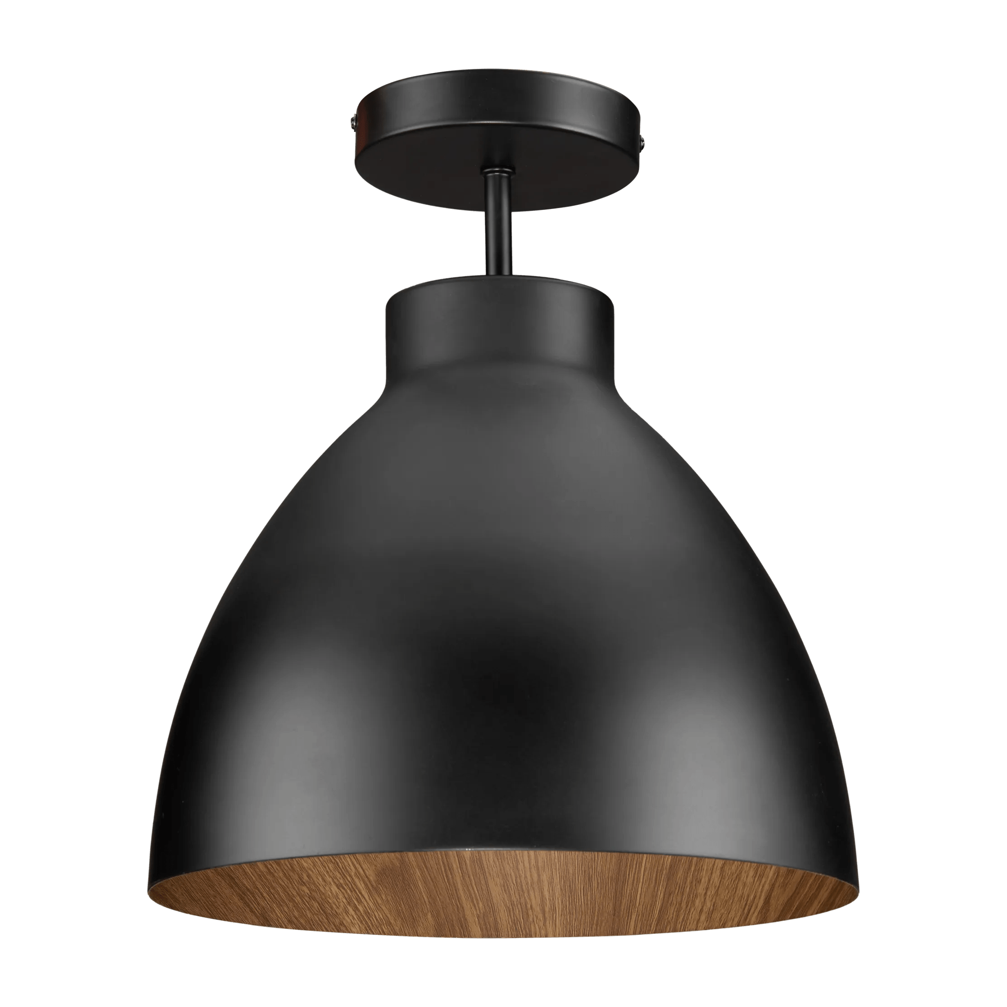 Black Ceiling Lamp with Walnut Interior mysite