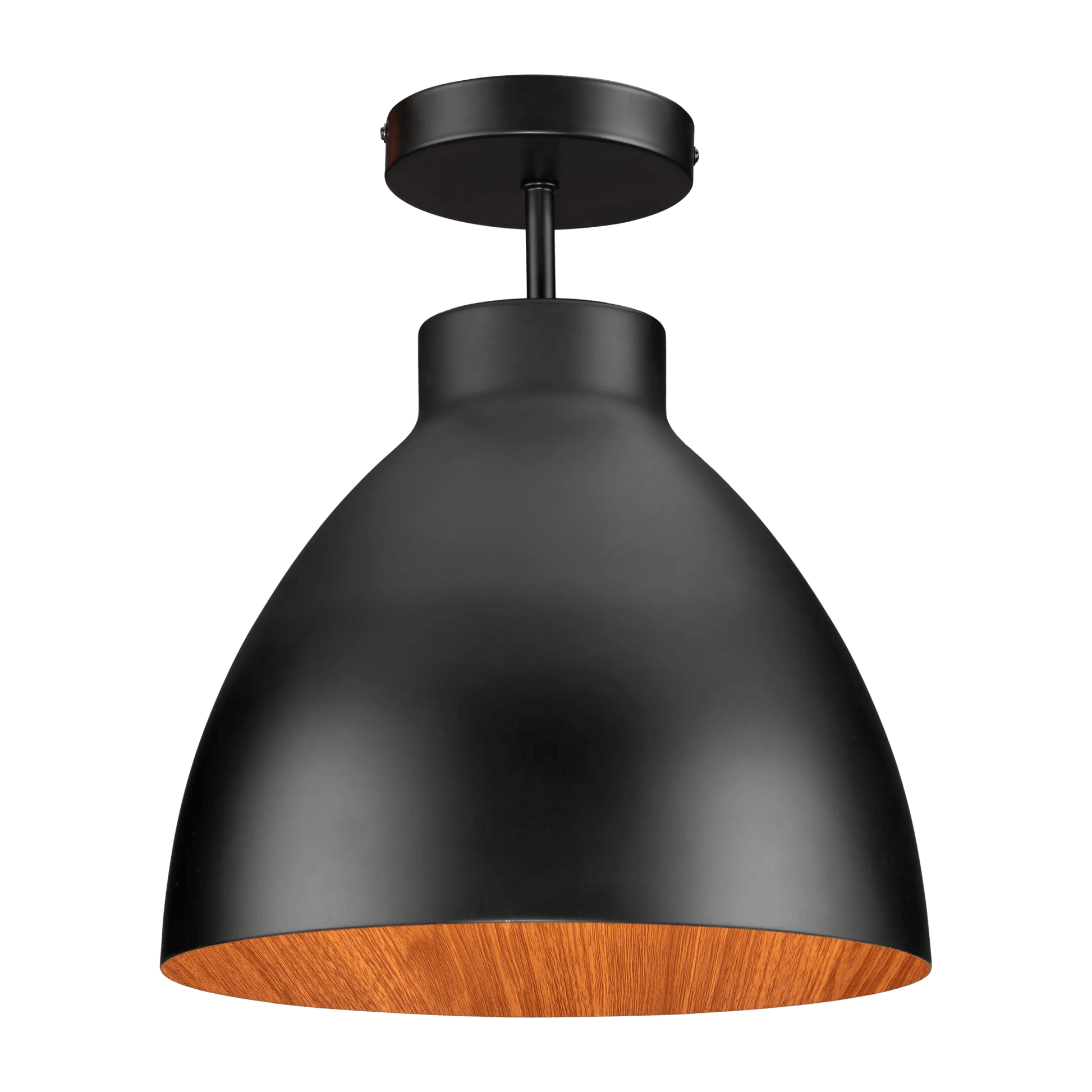 Black Ceiling Lamp with Walnut Interior mysite
