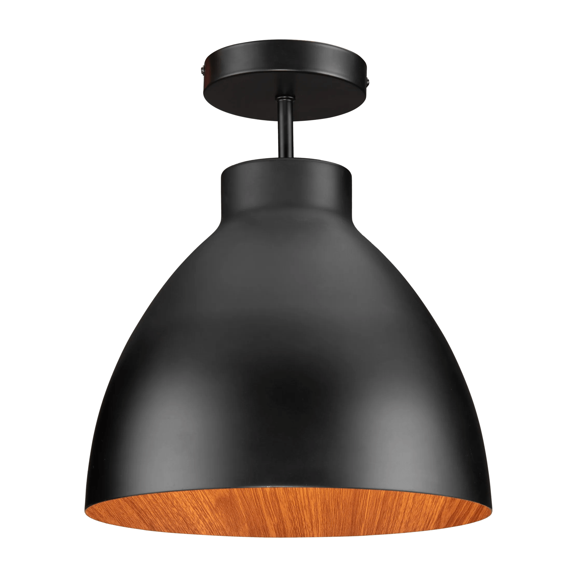 Black Ceiling Lamp with Walnut Interior mysite