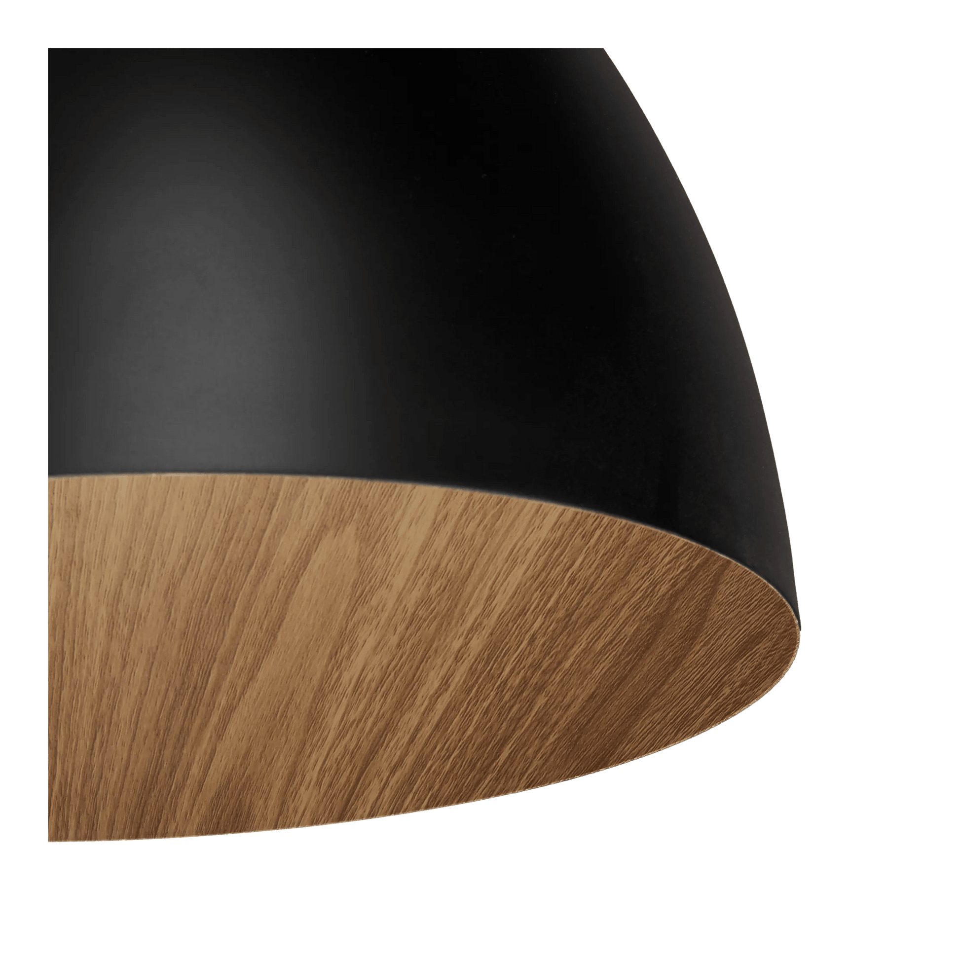 Black Ceiling Lamp with Walnut Interior mysite