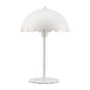 White Metal Scalloped Edge Table Lamp mysite