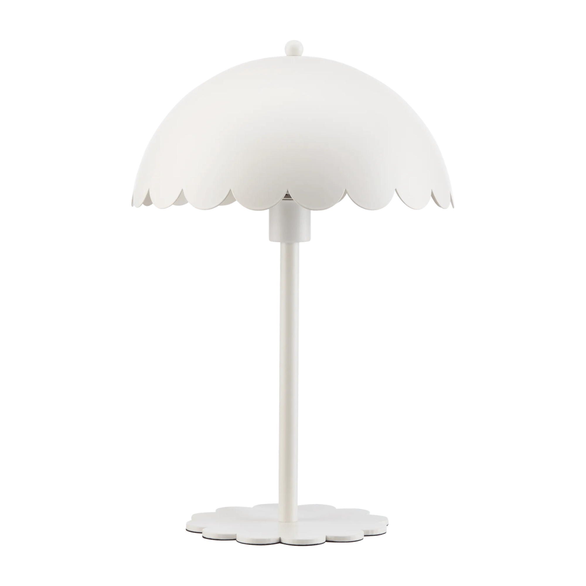 White Metal Scalloped Edge Table Lamp mysite