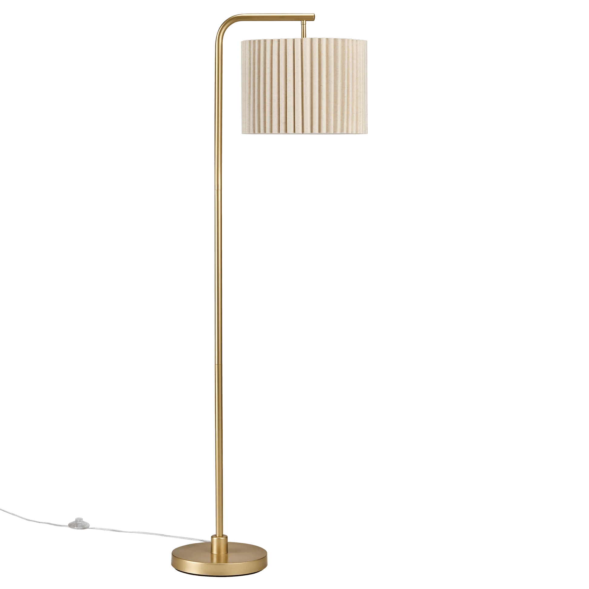 Gold Floor Lamp Pleated Shade mysite