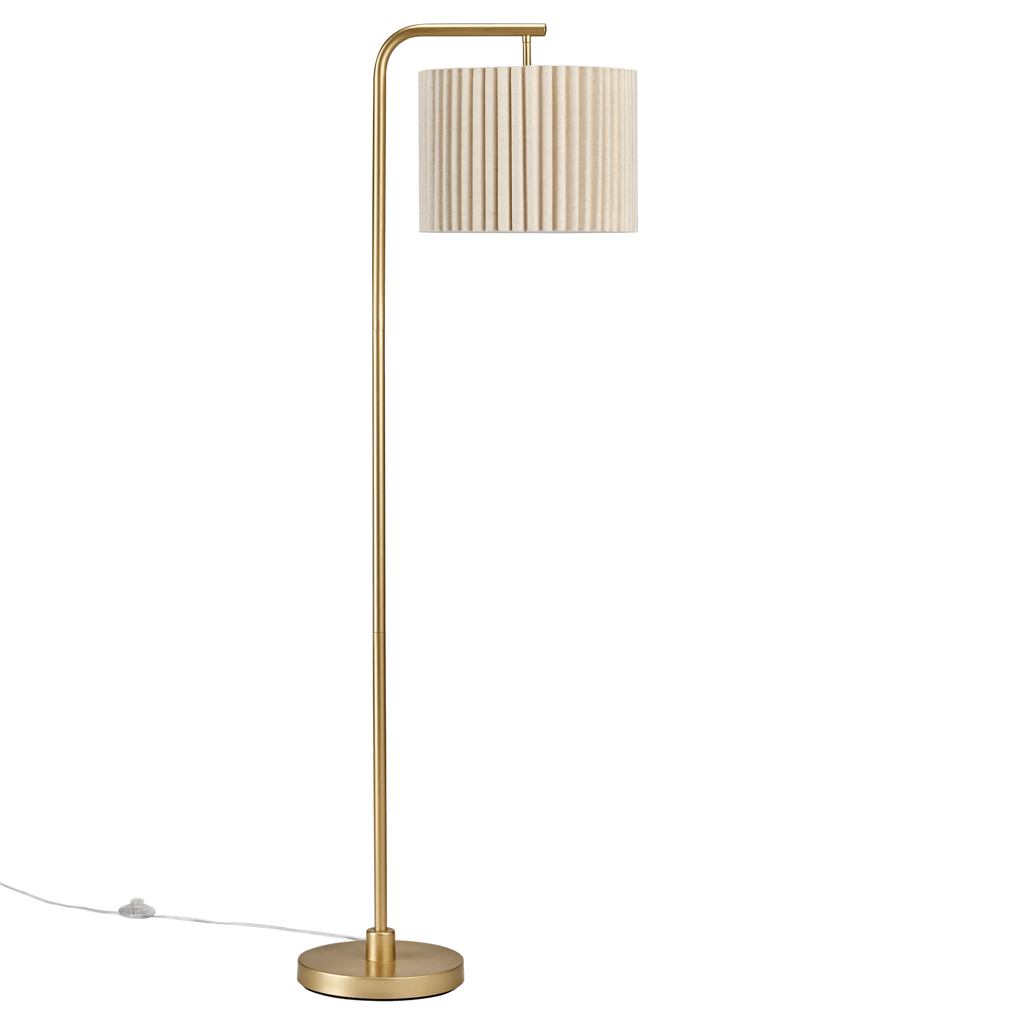 Gold Floor Lamp Pleated Shade mysite