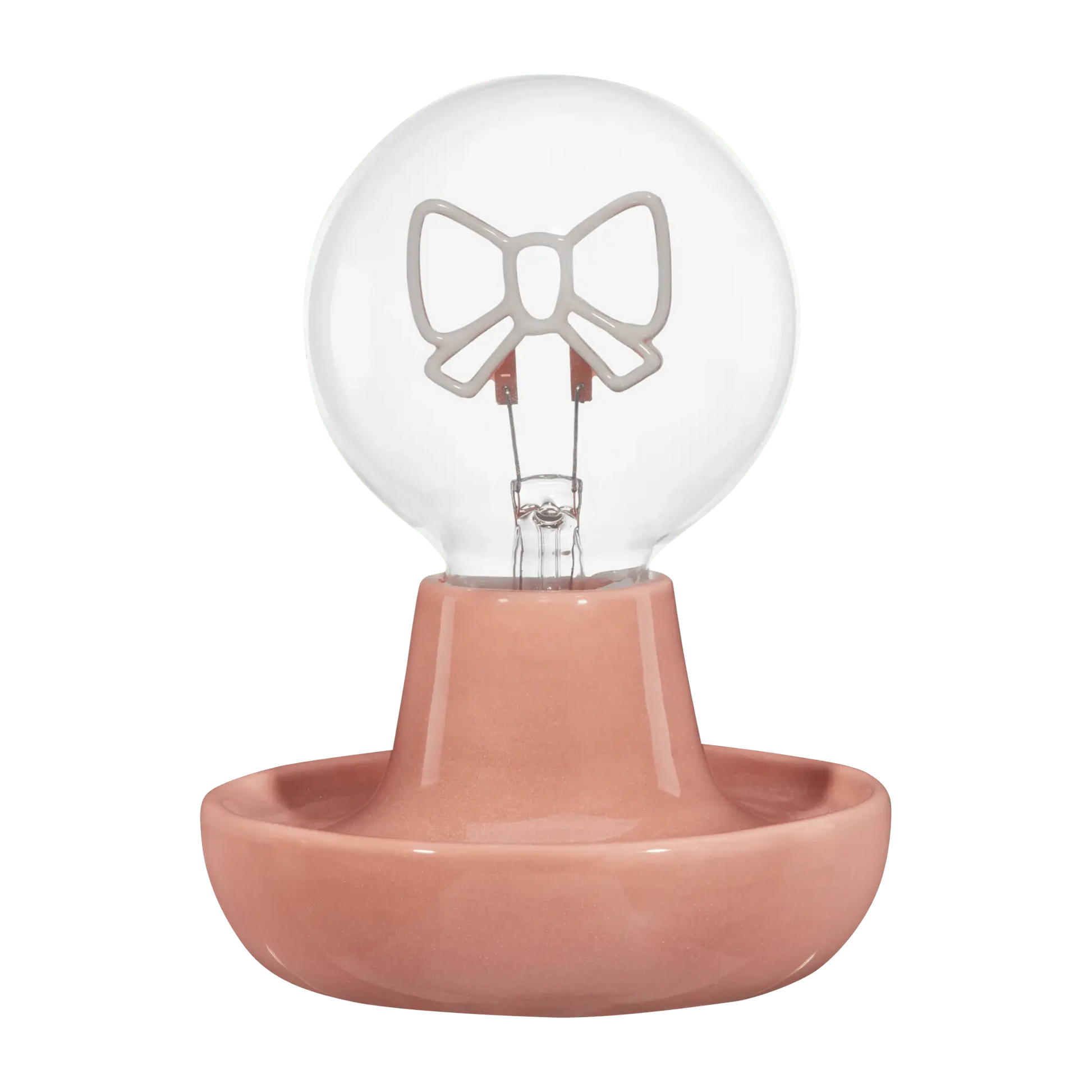 Pink Decorative Lamp with Bow-Shaped LED Bulb mysite