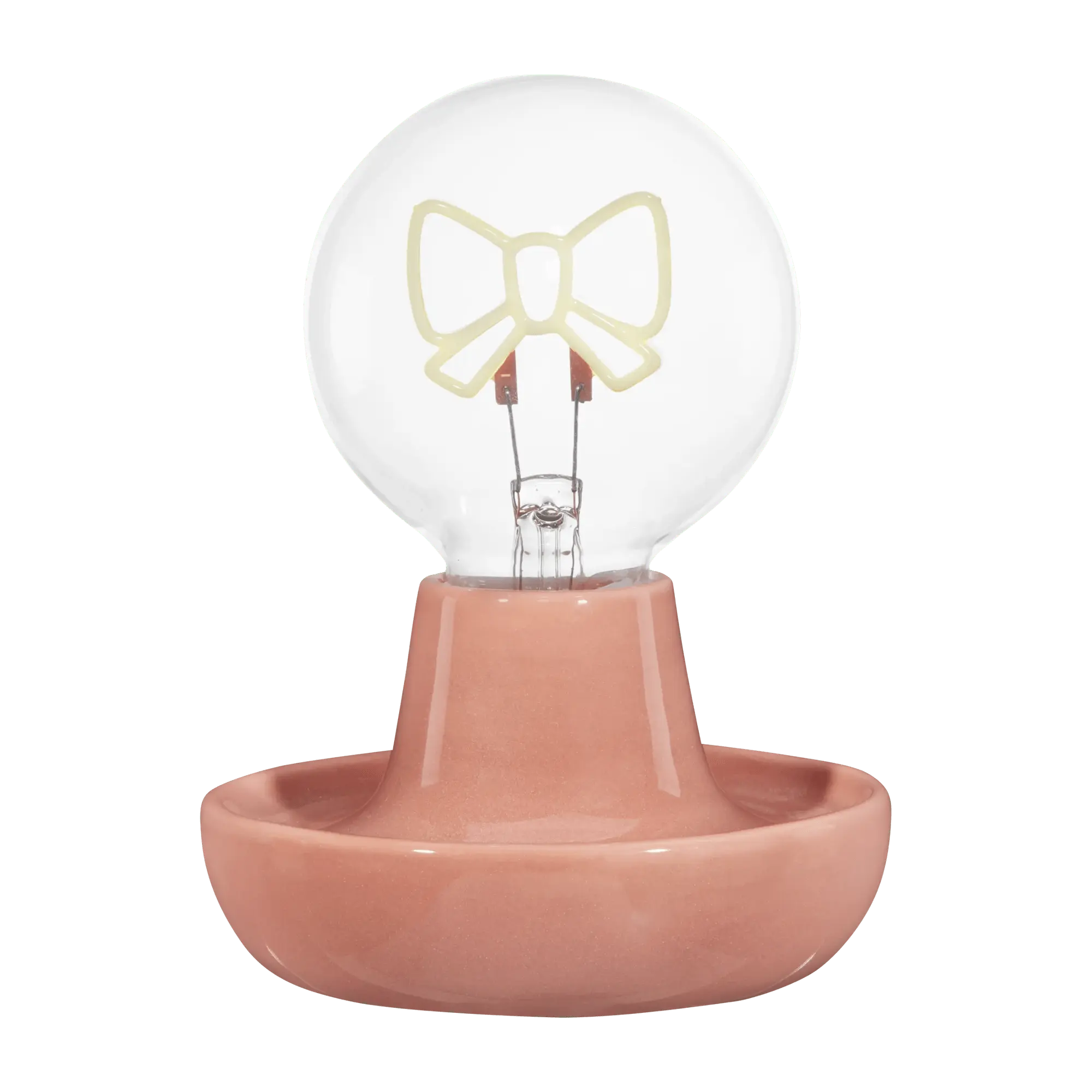 Pink Decorative Lamp with Bow-Shaped LED Bulb mysite