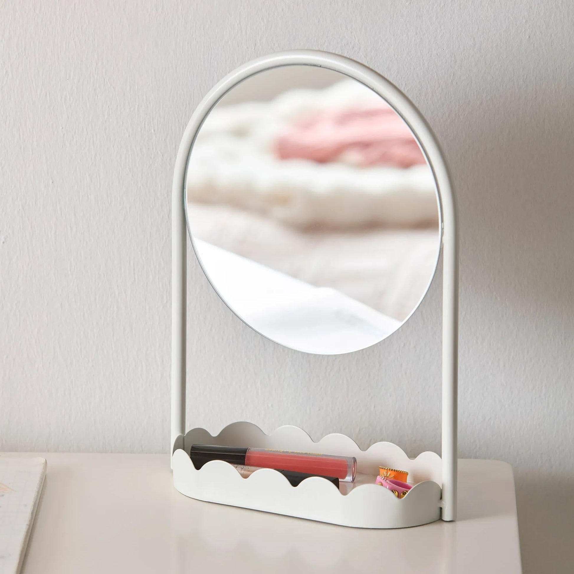 Table Mirror with Scalloped Base mysite