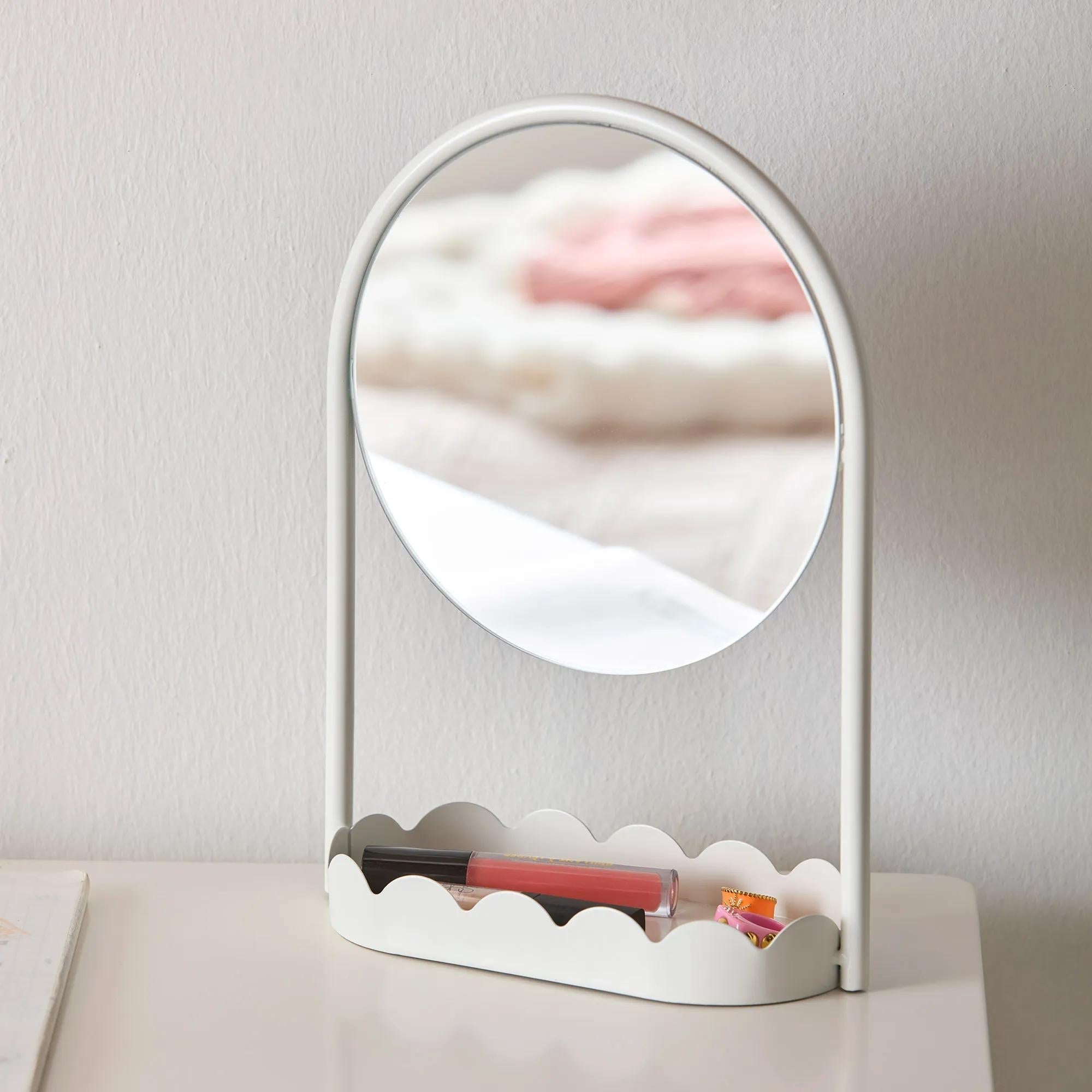 Table Mirror with Scalloped Base mysite