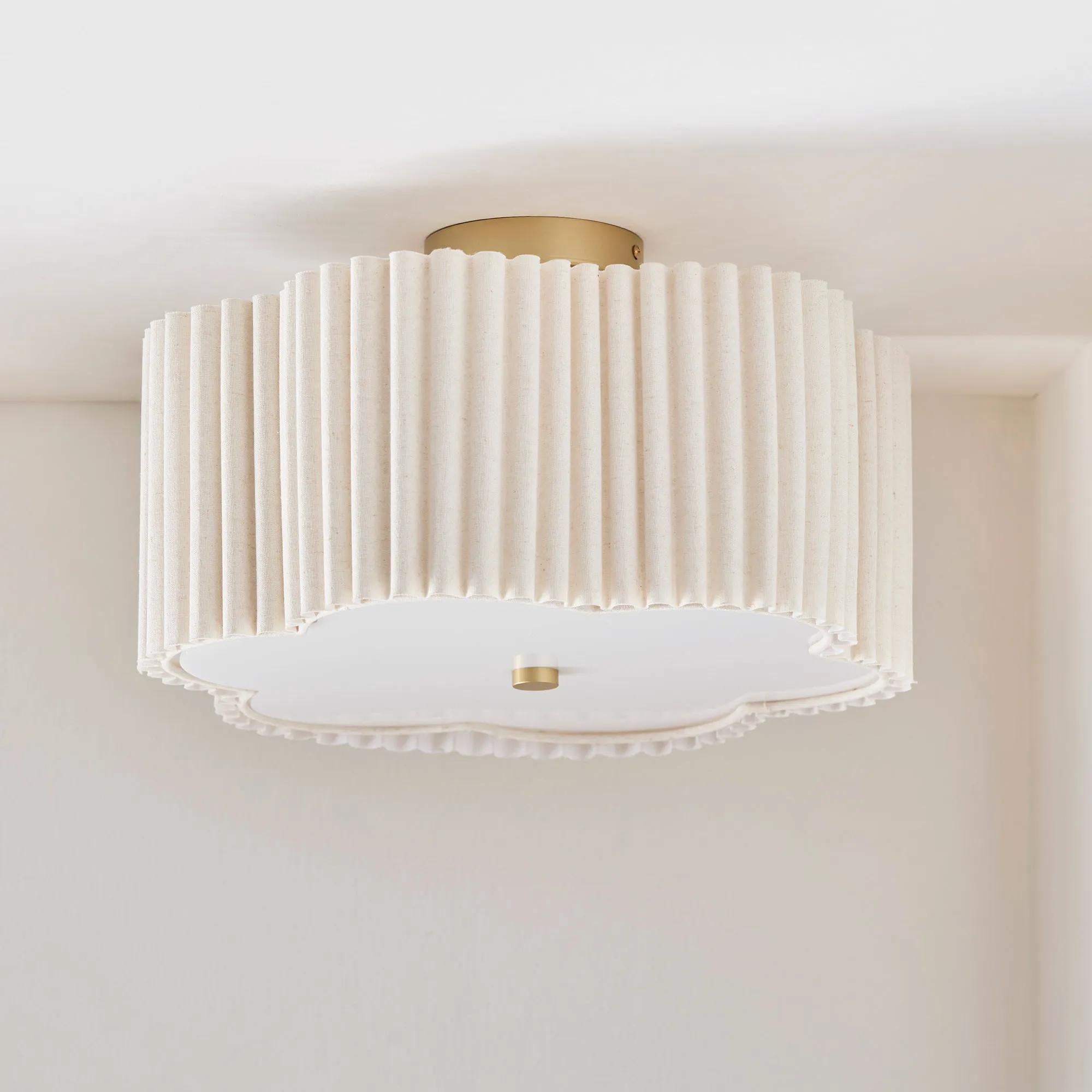 Pleated Linen Ceiling Lamp mysite