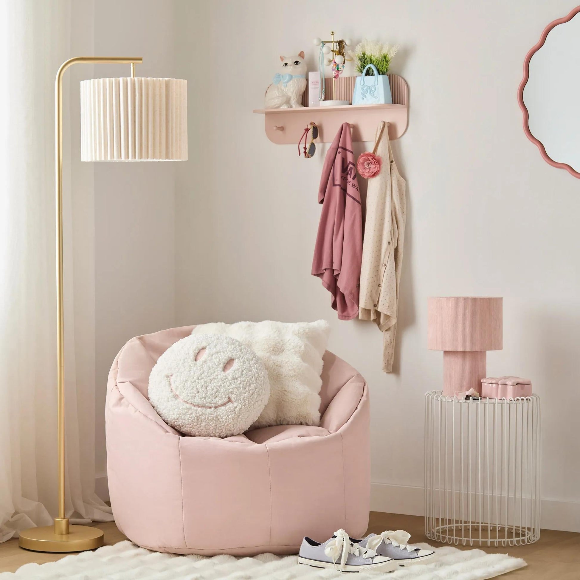 Gold Floor Lamp Pleated Shade mysite